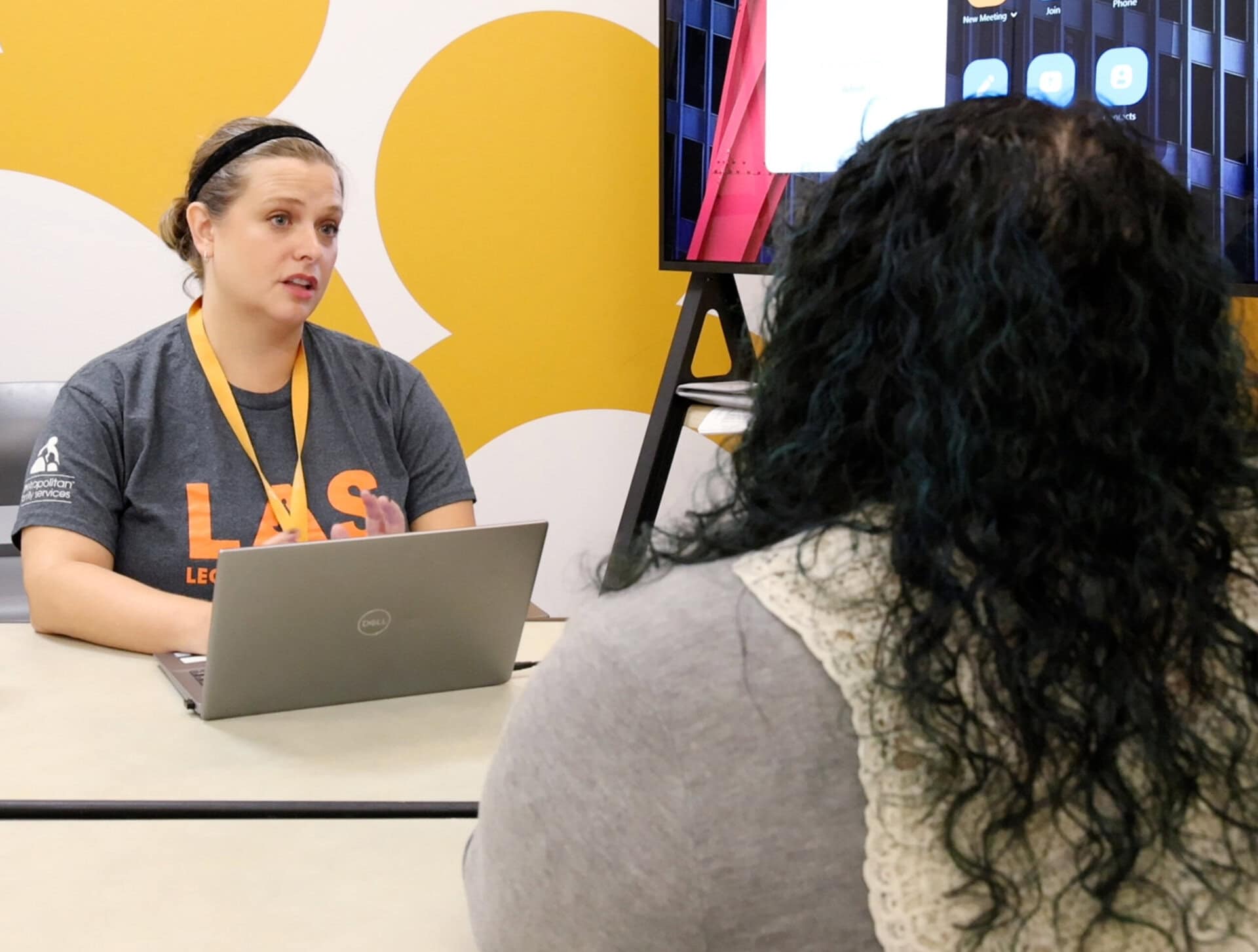 LAS Staff with client